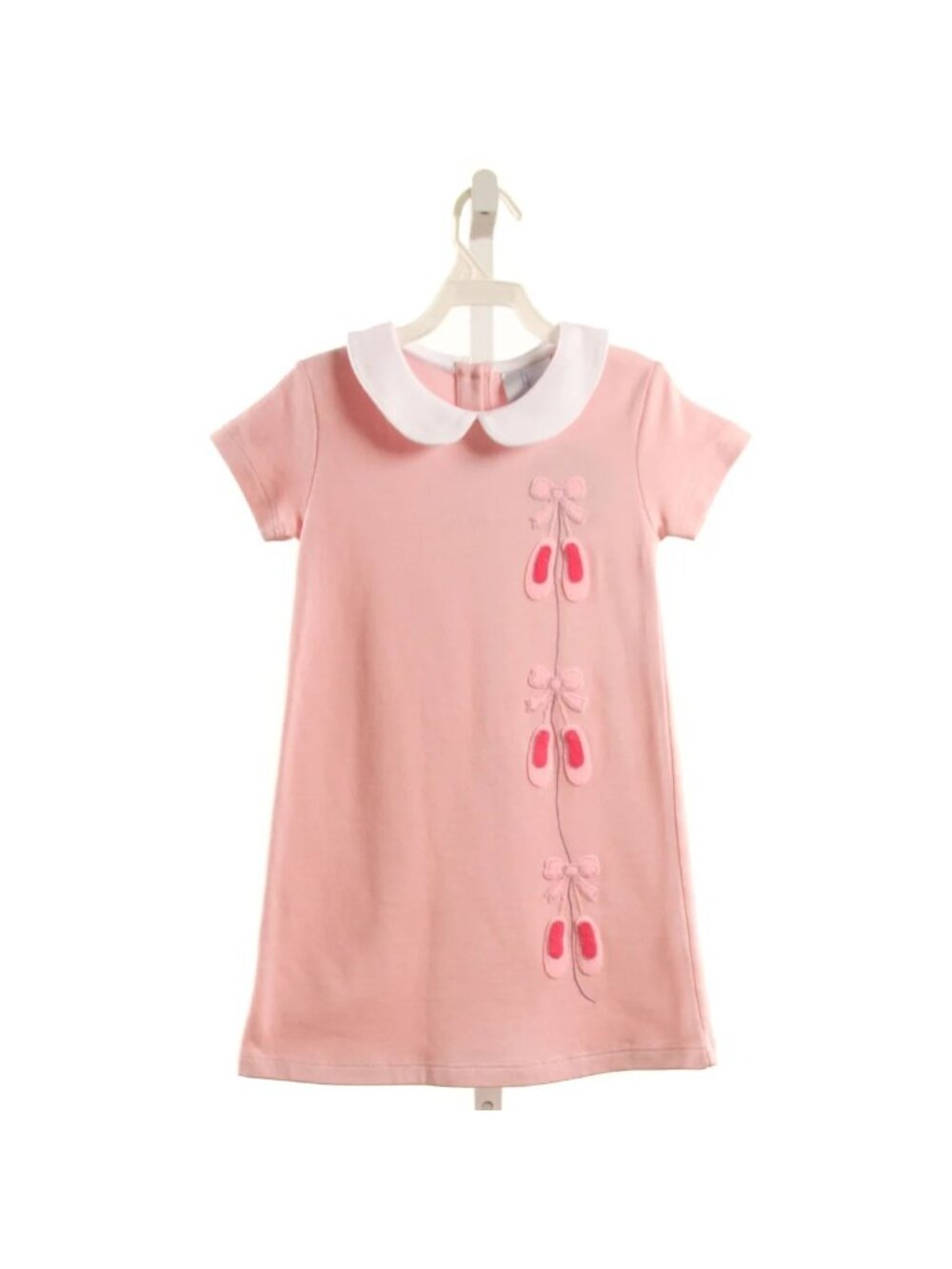 LITTLE ENGLISH PINK APPLIQUED KNIT DRESS